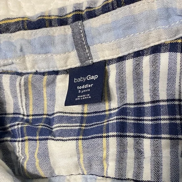 GAP Kids Plaid Button-Down Shirt - Blue and White - Picture 2 of 3